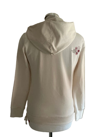 THE NORTH FACE CREAM EMBROIDERED HOODED TOP SIZE M