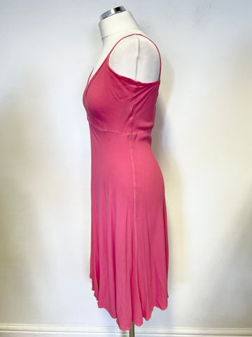 GHOST PINK FINE STRAP FIT & FLARE DRESS SIZE S