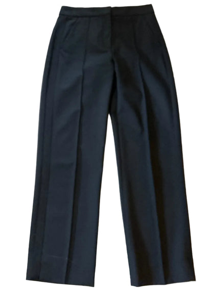 ME+EM WOOL MIX BLACK TAPERED LEG ANKLE GRAZER TROUSERS SIZE 6