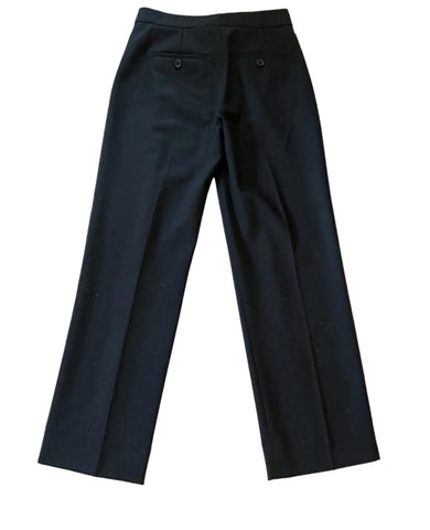 ME+EM WOOL MIX BLACK TAPERED LEG ANKLE GRAZER TROUSERS SIZE 6