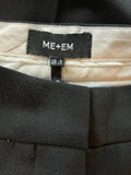 ME+EM WOOL MIX BLACK TAPERED LEG ANKLE GRAZER TROUSERS SIZE 6