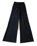 ME+EM BLACK SEAM FRONT WIDE LEG STRETCH JERSEY TROUSERS SIZE 6