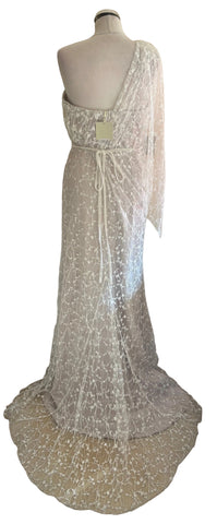 BRAND NEW PHASE EIGHT ANABEL EMBROIDERED LACE BRIDAL DRESS IN PINK CHAMPAGNE SIZE 12