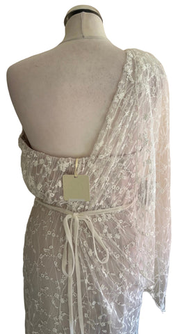 BRAND NEW PHASE EIGHT ANABEL EMBROIDERED LACE BRIDAL DRESS IN PINK CHAMPAGNE SIZE 12