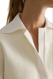 REISS AMY CREAM COLLARED LONG SLEEVED JUMPER SIZE XS