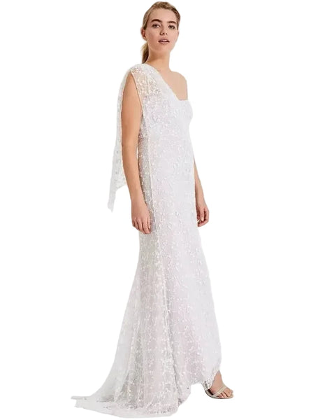 BRAND NEW PHASE EIGHT ANABEL EMBROIDERED LACE BRIDAL DRESS IN PINK CHAMPAGNE SIZE 12