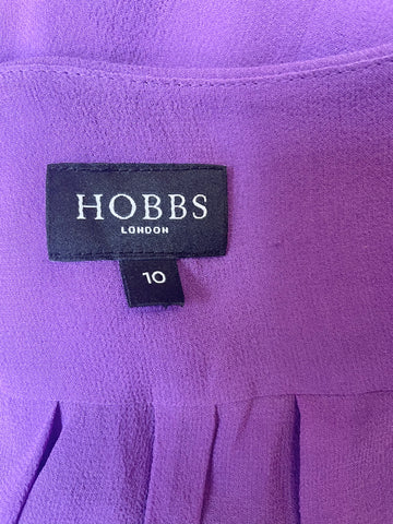 HOBBS PURPLE 100% SILK TIE WAIST SPECIAL OCCASION DRESS SIZE 10