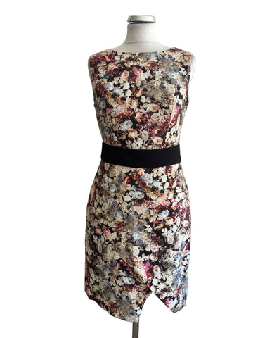 BRAND NEW COAST SHENA MULTI FLORAL PRINT SLEEVELESS PENCIL DRESS SIZE 12