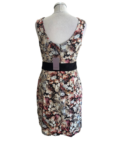 BRAND NEW COAST SHENA MULTI FLORAL PRINT SLEEVELESS PENCIL DRESS SIZE 12
