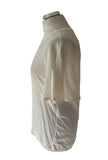 SPORTMAX/CODE IVORY SILK FRONT SHORT FLUTTER SLEEVE TOP SIZE 36 UK 8