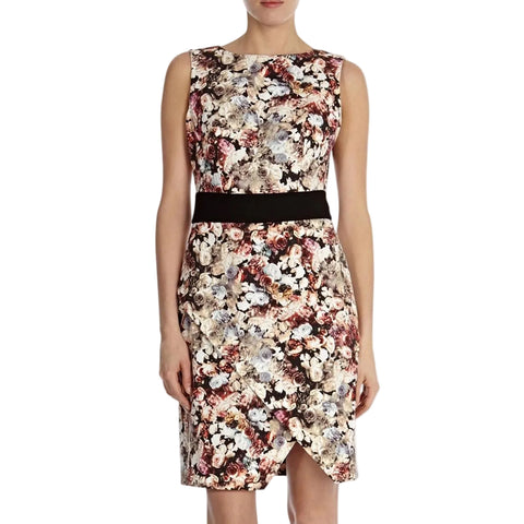 BRAND NEW COAST SHENA MULTI FLORAL PRINT SLEEVELESS PENCIL DRESS SIZE 12
