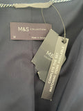 BRAND NEW MARKS & SPENCER NAVY BLUE TAILORED JACKET SIZE 14