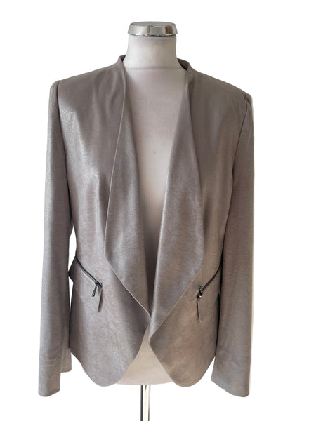 GERRY WEBER CHAMPAGNE OPEN FRONT JACKET SIZE 14