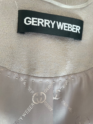 GERRY WEBER CHAMPAGNE OPEN FRONT JACKET SIZE 14