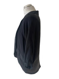 WHISTLES 100% SILK RELAXED FIT BLACK BATWING JACKET SIZE 10