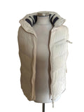 JOULES WINTER WHITE PADDED GILET WITH CONCEALED HOOD  SIZE 12