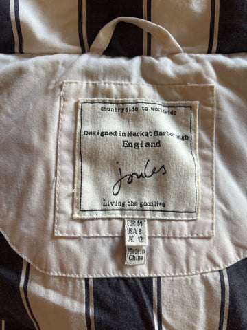 JOULES WINTER WHITE PADDED GILET WITH CONCEALED HOOD  SIZE 12