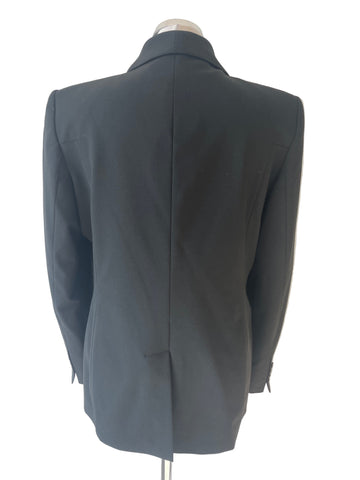 WHISTLES BLACK V NECKLINE TAILORED SUIT JACKET SIZE 14