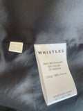 WHISTLES BLACK V NECKLINE TAILORED SUIT JACKET SIZE 14