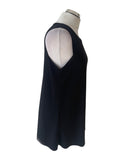 MARKS & SPENCER AUTOGRAPH BLACK SLEEVELESS TUNIC TOP  SIZE 14