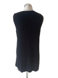 MARKS & SPENCER AUTOGRAPH BLACK SLEEVELESS TUNIC TOP  SIZE 14