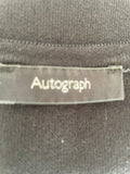 MARKS & SPENCER AUTOGRAPH BLACK SLEEVELESS TUNIC TOP  SIZE 14