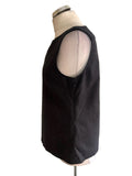 THEORY CHARCOAL GREY WOOL SLEEVELESS TUNIC TOP  SIZE M