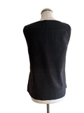 THEORY CHARCOAL GREY WOOL SLEEVELESS TUNIC TOP  SIZE M