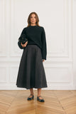 ROSAE PARIS LE DURAS BUCKWHEAT JACQUARD A- LINE MIDI SKIRT SIZE 36 UK 8