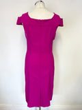 JOSEPH RIBKOFF RASPBERRY PINK CUT OUT SHOULDER PENCIL DRESS SIZE 12