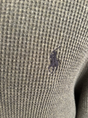 POLO RALPH LAUREN GREEN COTTON LONG SLEEVED JUMPER SIZE XXL