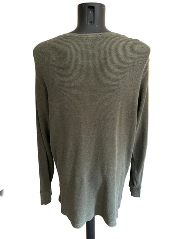 POLO RALPH LAUREN GREEN COTTON LONG SLEEVED JUMPER SIZE XXL