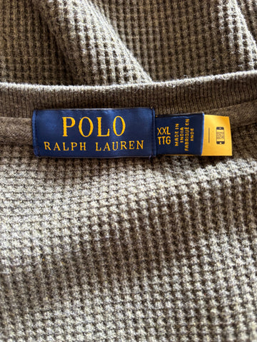 POLO RALPH LAUREN GREEN COTTON LONG SLEEVED JUMPER SIZE XXL