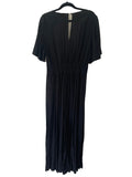 SOMERSET BY ALICE TEMPERLEY BLACK V NECKLINE SHORT SLEEVE WIDE LEG JUMPSUIT SIZE 14