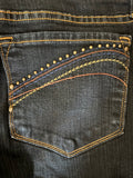 NOT YOUR DAUGHTERS DARK BLUE DENIM FLARED JEANS  SIZE 14