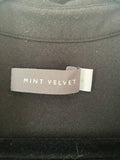 MINT VELVET BLACK STRETCH JERSEY TAPERED LEG JUMPSUIT SIZE 6