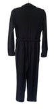 MINT VELVET BLACK STRETCH JERSEY TAPERED LEG JUMPSUIT SIZE 6