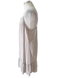 THE WHITE COMPANY 100% SILK NUDE THIN STRAP SLIP DRESS SIZE L