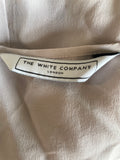 THE WHITE COMPANY 100% SILK NUDE THIN STRAP SLIP DRESS SIZE L