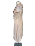 CREA CONCEPT BLUSH PINK LINEN MIX SLEEVELESS SHIFT DRESS SIZE 40 UK 12