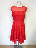 COAST CORAL LACE FIT & FLARE SPECIAL OCCASION DRESS SIZE 12