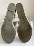 COLE HAAN TAUPE LEATHER OPEN TOE SLINGBACK WEDGE HEELS SIZE 4/37