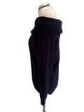 BRAND NEW IMPRESSION NAVY BLUE WIDE ROLL NECK JUMPER  ONE SIZE