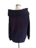 BRAND NEW IMPRESSION NAVY BLUE WIDE ROLL NECK JUMPER  ONE SIZE