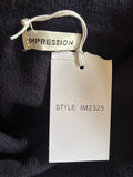 BRAND NEW IMPRESSION NAVY BLUE WIDE ROLL NECK JUMPER  ONE SIZE