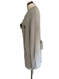MINT VELVET LIGHT GREY WRAP FRONT ZIP UP CARDIGAN/JACKET SIZE 12