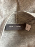 MINT VELVET LIGHT GREY WRAP FRONT ZIP UP CARDIGAN/JACKET SIZE 12