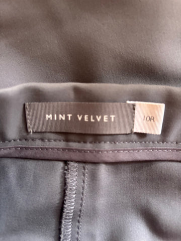 MINT VELVET GREY TAPERED LEG TROUSERS SIZE 10R