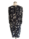 WHISTLES BLACK & WHITE PRINT SILK PENCIL DRESS SIZE 14
