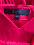 COAST RED SLEEVELESS V NECKLINE KNIFE PLEATED SPECIAL OCCASION DRESS SIZE 10